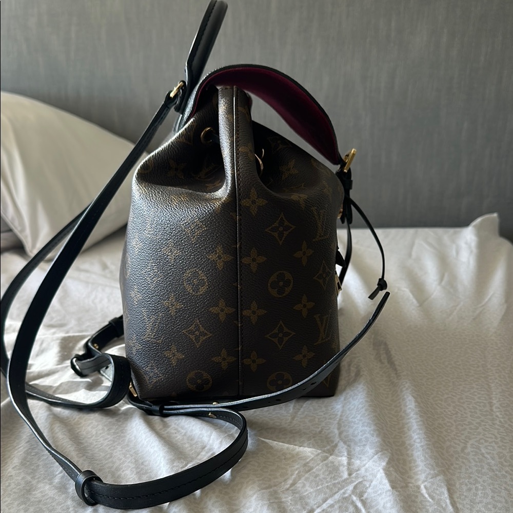 Louis Vuitton Brown Monogram Backpack with Black Flap - Picture 4 of 8